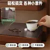 Estante para tazas de madera maciza para encimera, estante de almacenamiento para tazas de nogal negro, estante para tazas de agua, tazas de té, tazas de café, estante de almacenamiento de escritorio