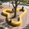 Assento GRC para Exterior Terrazzo Pedra Tyco Banco UHPC Concreto Personalizado Fibra de Vidro Árvore Piscina Cadeira de Lazer