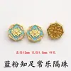 Cobre Puro Cloisonné Esmalte Ruyi Espaciadores de Perlas de Múltiples Agujeros Pulsera DIY Collar Cuerda Trenzada para Ropa Accesorios Culturales y Creativos