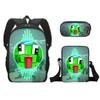 Mochila Escolar Estampada UNSPEAKABLE Mochila Grande Capacidade Mochila de Poliéster Camada Única Estojo Pequena Bolsa Conjunto
