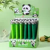 Bolígrafo de Gel Giratorio de Panda de Dibujos Animados con Goma Suave, Diseño Lindo, Bolígrafo de Firma Negro, Bolígrafo de Regalo para Aliviar el Estrés, Papelería Creativa