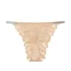 Comercio Electrónico Transfronterizo Europa y América Ropa Interior Femenina Jacquard de Brillo Fino Encaje Sexy Tanga Invisible de Cintura Baja Calzones para Mujer
