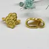 Hebilla de Botón de Calabaza Perla Mariposa Oro Antiguo Chapado en Cobre Hebilla de Conexión de Cuerda de Mano Pulsera Hecha a Mano DIY Accesorios de Joyería Lote