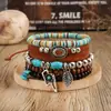 Pulsera Bohemio Estilo Retro Exótico, Pulsera Apilable Multicapa Tejida a Mano, Pulsera de Estilo Étnico de Nicho para Hombres y Mujeres