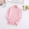 [Liquidação] Novidade Inverno e Primavera/Outono Infantil Meninas Tops, Versão Coreana Suéteres Básicos de Tricô, Roupas de Outono/Inverno