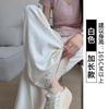 Pantalones de Verano para Mujer Nai Fu Yamamoto de Cintura Alta Casual Texturizados Versátiles Cómodos para Viajar Diariamente de Pierna Ancha