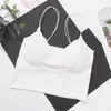 Top de Tubo Kaka de Seda de Hielo con Almohadilla en el Pecho Camisola Sencilla y a la Moda Ropa Exterior Sexy Antiluz Hermosa Espalda Envolvente Pecho 115