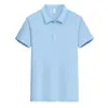 Camisa polo con logo personalizado, color liso, cuello camisero, ropa de trabajo de manga corta para negocios, amigable con la piel, transpirable, suave y cómoda, camisa de verano