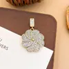 Colgante de Moda Transfronterizo con Circonita Microincrustada, Colgante de Collar Geométrico en Forma de Corazón Chapado en Cobre Dorado, Accesorio de Cadena de Clavícula Simple para Mujer
