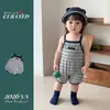 Mameluco con Tirantes Estilo Coreano para Bebé Niño Pequeño Transpirable Rayado para Salir Mono de Verano Ropa Elegante para Bebé