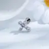 Novo Brinco de Osso da Orelha Cruzado Estilo Coreano Ins de Liga de Titânio com Haste de Rosca Interna Piercing de Cartilagem Brinco de Osso da Orelha de Henson