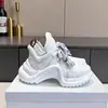 Chegada Nova 2025 Sapatos Torre Versátil Estrela Igual Arqueado Sola Grossa Ins Moderno Cadarço Tênis Casual Feminino