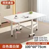 Mesa de comedor plegable, mesa de comedor para 6 personas, mesa plegable, móvil, mesa plegable doméstica de 54 pulgadas para espacios pequeños