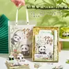 Conjunto Caixa de Presente Caderno Panda Bloco de Notas Livrinho Fofo Livro Infantil Meninos e Meninas Escola Primária Lishu