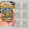 Esposo Pequeño Thangka Pintado a Mano DIY Dibujo Lineal Contorno Blanco Copiando Caja Gahu Zha Jila Ram Pintura Amarillo Dorado