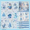 Decorações de Natal Atmosfera Adesivos Eletrostáticos para Portas de Vidro Desenhos Animados Bolas de Cristal de Gelo Selos Raposas Pinguins