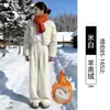 Calça de Veludo Cotelê Moda Marrom Feminina Outono Inverno 2026 Nova Com Pelúcia Cintura Alta Tricô Casual Perna Larga