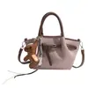 Bolsa Saco de Couro de Alta Qualidade com Padrão de Lichia 2026 Nova Coleção de Primavera Bolsa de Mão e Bolsa Transversal Design de Nicho Fashionável Bolsa Asa