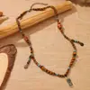 Collar de estilo étnico bohemio transfronterizo con diseño único de nicho, versátil para vacaciones en la playa, accesorio para el cuello ajustable