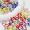Venda quente transfronteiriça acrílico superfície cortada gelatina furo grande contas contas de vidro diy pulseira de moda contas soltas acessórios