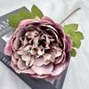 Flor artificial nórdica nueva rama única peonía polaca flor artificial decorativa hogar sala de estar arreglo floral DIY flor de decoración de escritorio
