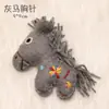 Broche de Feltro de Lã Pônei Estilo Ins, Pingente Boneco Cavalo Ano do Zodíaco Presente, Ornamento Pendurado Animal 3D Feito à Mão