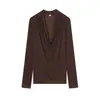 Comércio Exterior Atacado Outono Novo Estilo Europeu e Americano Lyocell Caimento Solto Camiseta Slim 3431638