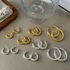 Pendientes de Aro Metálicos Audaces Mismo Estilo que Xu Yan, Pendientes Geométricos, Aretes Elegantes, Pinzas para Orejas, Pendientes Exagerados de Alta Gama, Aros para Orejas