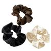Anillo para el cabello de Intestino Grueso Satin Sense Elegante Cuerda para Atar para Mujer Sencillo Moño Alto Combinable Tocado de Alta Gama Lujo Ligero Blanco
