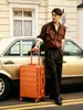 Maleta de Carro de Aleación de Aluminio y Magnesio 24 pulgadas Maleta de Viaje con Protección de Contraseña y Ruedas Universales, Maleta de Metal para Equipaje de Mano 20 pulgadas