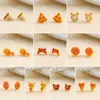 Dulces y Lindos Pendientes de Resina con Forma de Galleta y Pan Simulados Tridimensionales Diseño de Nicho Personalidad Moda Pendientes Versátiles