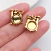 Retro Nota Dorada Música Guitarra Instrumento Musical Tambores Dy Colgante Pulsera Pendientes Llavero Accesorios