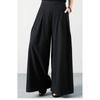 Pantalones Gruesos de Algodón y Lino con Forro Polar para Mujer Invierno 2026, Pantalones Anchos Sueltos de Talla Grande, Pantalones Largos Rectos Versátiles de Cintura Alta