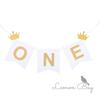 Una bandera de papel con brillantina para decoración de fiesta de cumpleaños de bebé, banderín con letras para cumpleaños en stock