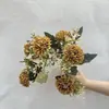Flor Artificial 6 Cabeças Crisântemo Espinhoso Buquê Decoração de Casamento de Alto Padrão Decoração com Flor Artificial Adereço Props para Fotografia Transfronteiriço