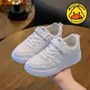 Pato Amarelo Sapatos Brancos Infantis Sapatos de Bebê Campus Tênis Esportivos Brancos para Meninos Tênis para Meninas do Jardim de Infância Sapatos Respiráveis