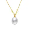 Colar de Prata 925 Corrente O Estilo Barroco Colar Pingente Pérola de Concha Corrente de Clavícula Elegante da Moda Joia
