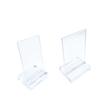 Suporte de Mesa Personalizado em Acrílico A4, Suporte Transparente Espesso para Exibição de Cardápio Publicitário com Inclinação Triangular