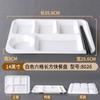 Plato de Melamina Multicompartimentado para Comida Rápida Imitación Porcelana Plato Blanco Cuatro Compartimentos Seis Compartimentos Plato Dividido Cafetería Escolar Plato Dividido para Arroz Uso Doméstico