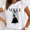 2023 Nueva Llegada Patrón Estampado Torre de París Casual para Mujer Camiseta Distintiva de Cuello Redondo Cuello redondo