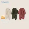 [Retenção de Calor por Infravermelho Distante] Conjunto de Inverno Quente Acolchoado Infantil, Roupa de Inverno Espessa para Meninas e Meninos, Jaqueta de Algodão Vermelha para Bebê