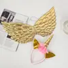 Faixa de Cabeça de Unicórnio para Meninas e Crianças E-commerce Transfronteiriço Faixa de Cabeça de Ponto Desenho Animado Fivela de Cabeça Fofa Acessórios de Cabelo Suprimentos para Festa