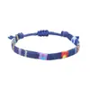 Pulseira Transfronteiriça Colorida de Algodão e Linho Estilo Étnico Novo Boêmio, Pulseira de Tecido Trançado Simples e Versátil