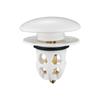 Lavabo Cerámico Pop-Up con Accesorios de Tubería de Drenaje Tipo Presión, Tapón Antifugas para Lavabo, Antiolor, Universal