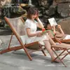 Cadeira de descanso dobrável para exterior, adequada para uso doméstico, varanda e pátio; móveis novos em estilo chinês para pousadas; cadeira de lazer de vime; conjunto de chá e outros acessórios