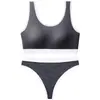Comercio Exterior Ropa Deportiva Transfronteriza Conjunto de Sujetador Deportivo y Tanga para Mujer Correa Cruzada para el Pecho Almohadilla para el Pecho Chaleco Venta Directa de Fábrica