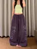 Pantalones casuales negros con diseño único de pedrería lateral, nuevos para otoño, de cintura alta, holgados, adelgazantes, versátiles, rectos, de pierna ancha