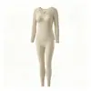 Conjunto Térmico Bosein de Alta Gama para Mujer con Copas Fijas, Conjunto de Ropa Interior para Embellecer, Capa Base Moldeadora para Control del Abdomen, Conjunto de Top y Pantalones Otoñales sin Costuras