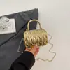 Bolso mini de diseño de nicho a la moda para mujer, nuevo bolso de mano casual plisado 2026, bolso de hombro, bolso cruzado pequeño