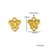62 estilos de pequeños colgantes de acero inoxidable de doble agujero, abeja, flor, concha, accesorios de doble colgante, accesorios de acero de titanio para DIY, venta al por mayor